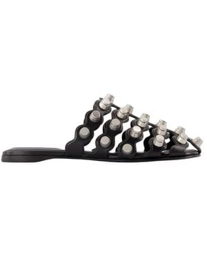 Alexander Wang Schwarze Lederslipper Flache Schuhe