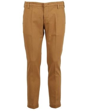 Entre Amis Slim-Fit Trousers - Brown
