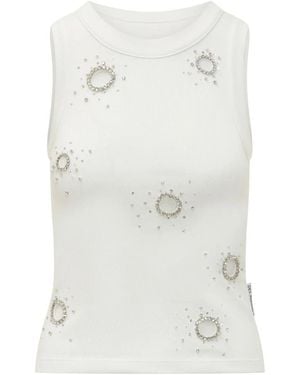 Des Phemmes Sleeveless Tops - White