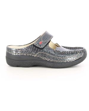 Wolky Antraciet roll slipper scarpe - Grigio