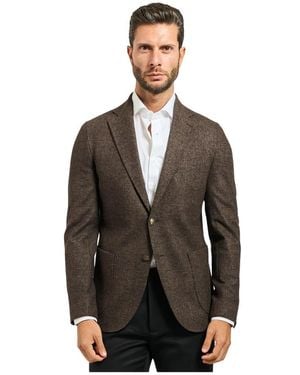 MULISH Karierte Wollmischungsjacke Braun