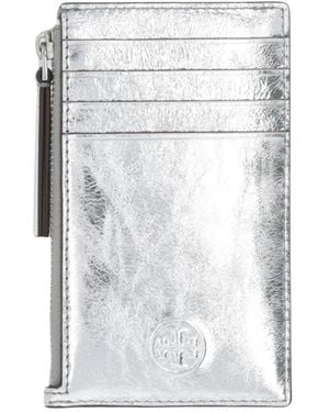 Tory Burch Fleming Small Wallet - Wit