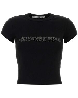 Alexander Wang Hotfix Graphic Baby Tee - Schwarz