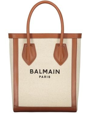 Balmain Tote Bags - Brown