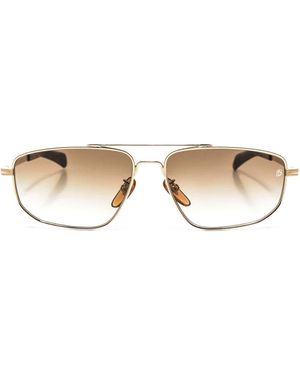 David Beckham Rechteckige metallsonnenbrille - Braun