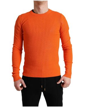 Dolce & Gabbana Maglione arancione a maglia