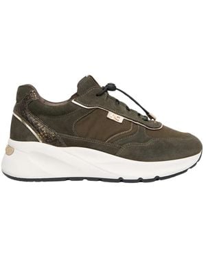 Nero Giardini Schnür-Sneaker Mit Plateau Aus Wildleder - Grau