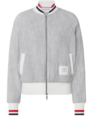 Thom Browne Tweed Bomber Jacket - Grijs
