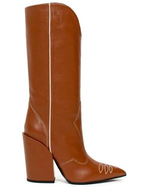 Lella Baldi Cowboy Boots - Marron
