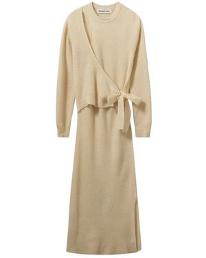Designers Remix Carmen Tie Dress - Naturel