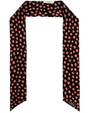 Chloé Silky Scarves - Negro