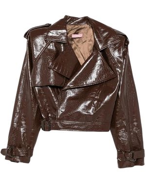 Twentyfourhaitch Jassen ,Bruin ,Leer New Bulut Jacket