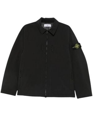 Stone Island Jassen ,Zwart ,Soft Shell Gevoerde Jas