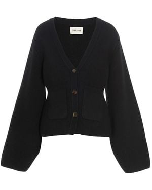 KHAITE Scarlet Cachemire Cardigan - Zwart