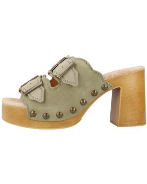 MTNG Stilvolle heeled mules sandal,stilvolle heeled mules sandale,stilvolle absatzmules sandale - Natur