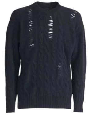 Isabel Benenato Round-Neck Knitwear - Blue