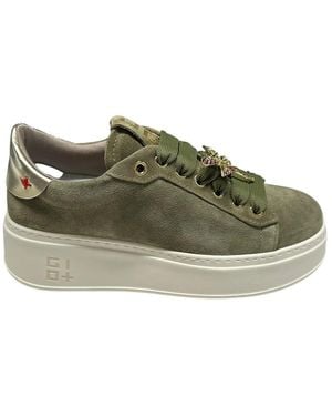 GIO+ Sneakers in camoscio con accessori rimovibili - Verde