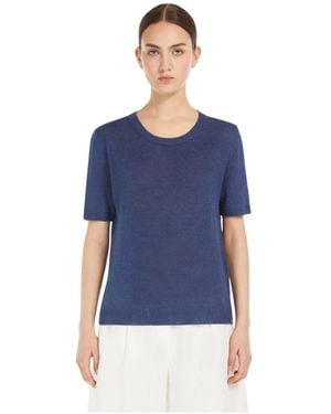 Weekend by Maxmara Round-Neck Knitwear - Azul