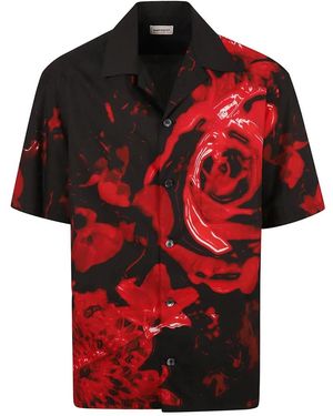 McQueen Short Sleeve Shirts - Red