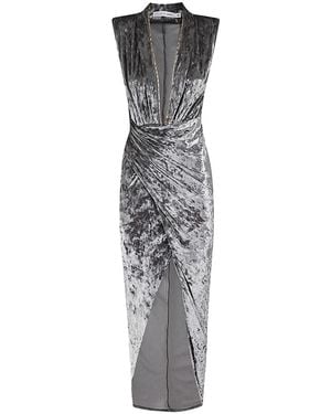 Amen Samt kette kleid - Grau