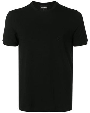 Giorgio Armani Asv T-Shirt Met Ronde Hals - Zwart