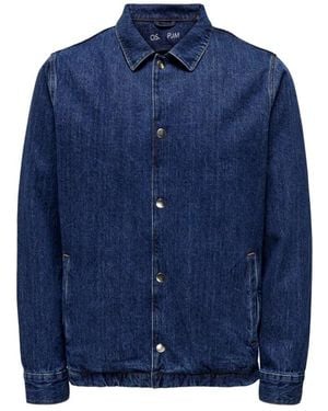 Only & Sons Denim Shirts - Blu