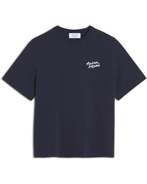 Maison Kitsuné Jersey T-Shirt - Blauw