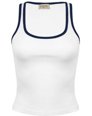 GUAJA. Sleeveless Tops - Bianco