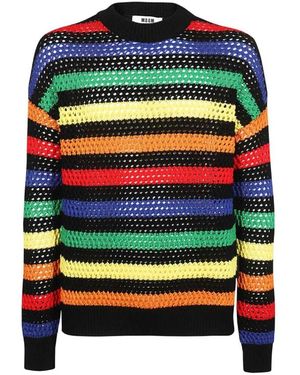 MSGM Round-Neck Knitwear - Verde