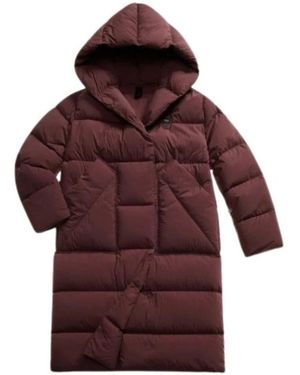 Blauer Long Cloud Daunenjacke Ruth - Rot