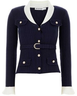 Self-Portrait Cardigans - Bleu