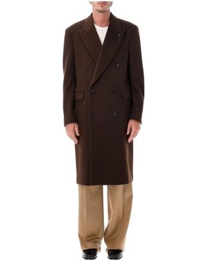 Lardini Double-Breasted Coats - Brown