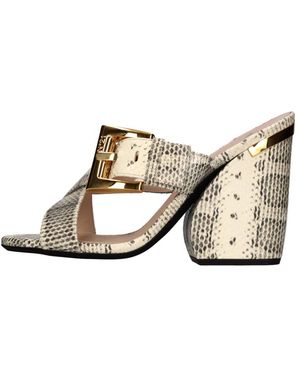 N°21 Leren Mules - Naturel