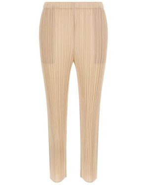 Issey Miyake Slim-Fit Trousers - Natural