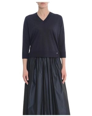 Herno V-Neck Knitwear - Bleu