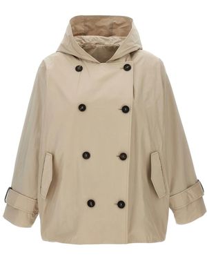 Brunello Cucinelli Double-Breasted Coats - Natural