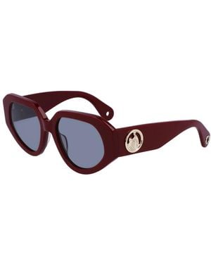 Lanvin Accessoires ,Bruin ,Vierkante Zonnebril - Rood
