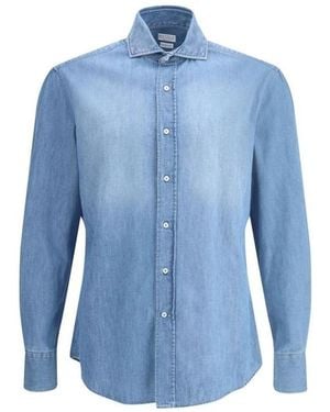 Brunello Cucinelli Denim Shirts - Blu