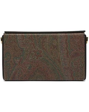 Etro Bordeaux Clutch Mit Paisleymuster - Braun