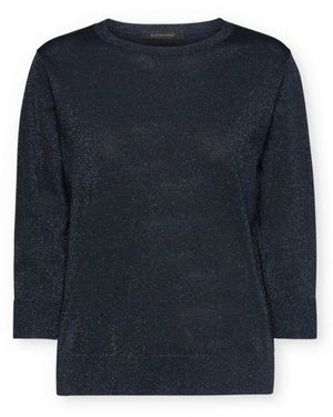 Elena Miro Round-Neck Knitwear - Bleu