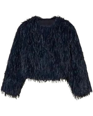 Twinset Actitude Faux Fur Jacket - Blauw