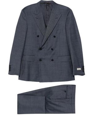 Canali Double Breasted Suits - Blue