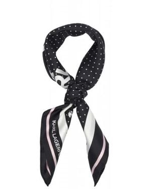 KARL LAGERFELD Ikon Choup Seidenschal - Schwarz