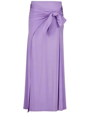 Rabanne Rokken ,Paars ,Satijn Elegante Lavendel Satijnen Jersey Rok