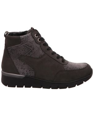 Waldläufer Grauer Stiefelette - Schwarz