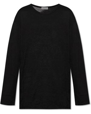 Yohji Yamamoto Long Sleeve Tops - Nero