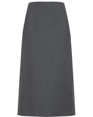 Jil Sander Midi-Rok - Grijs