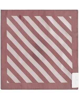 Brunello Cucinelli Accessoires ,Veelkleurig ,Wol Diagonal Stripe Scarf - Roze