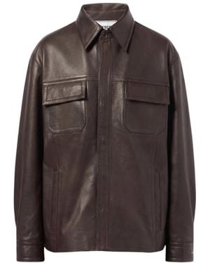 Iceberg Leather Jackets - Marrón