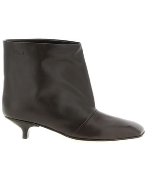 Vicini Schoenen ,Bruin ,Leer Cizin Enkellaarsjes - Zwart